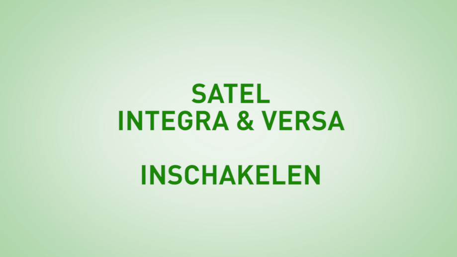 Instructie Satel Integra inschakelen